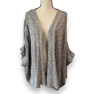 Lulu's‎ Everly Knitted Open Front Dolman Cardigan Sweater Gray Medium